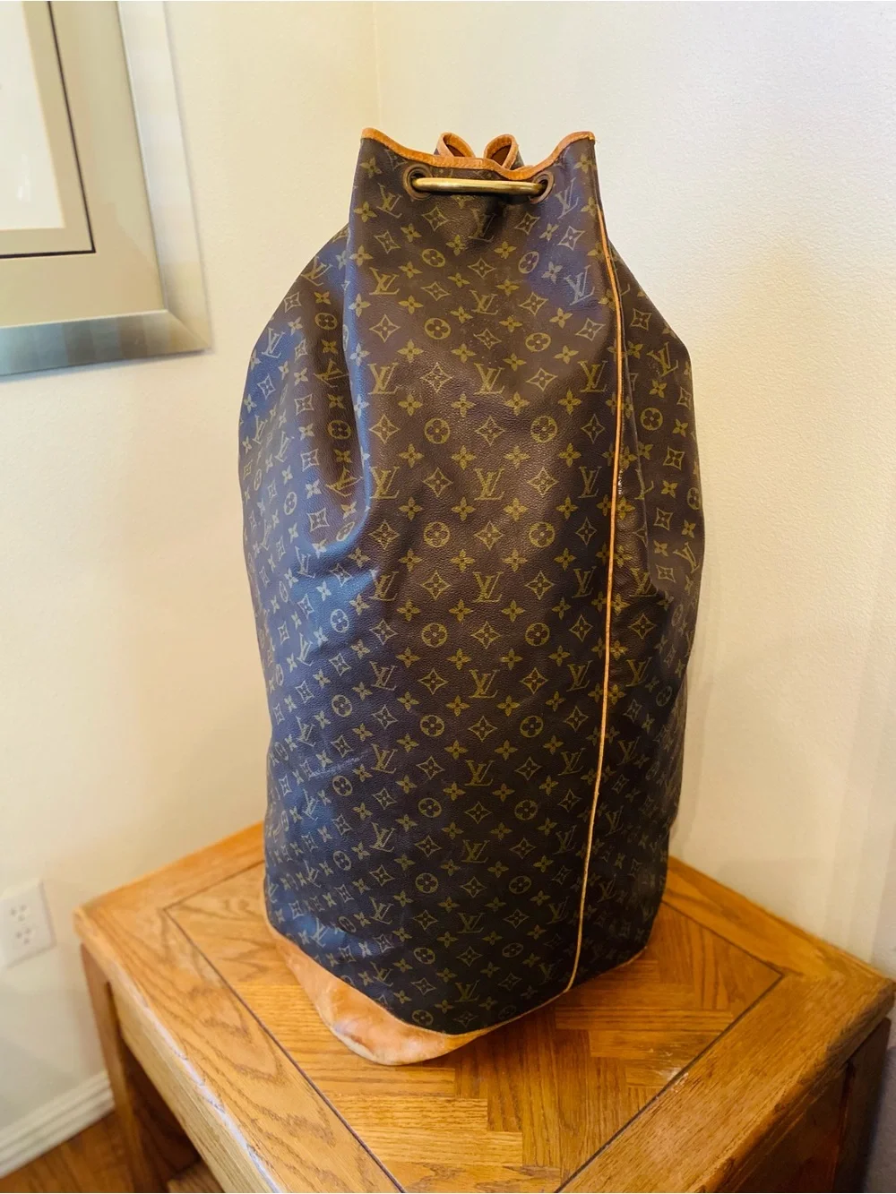 Vintage Louis Vuitton Monogram Canvas Marin Duffel Bag - Brown & Tan